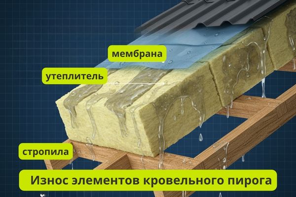 Износ кровельного пирога фото